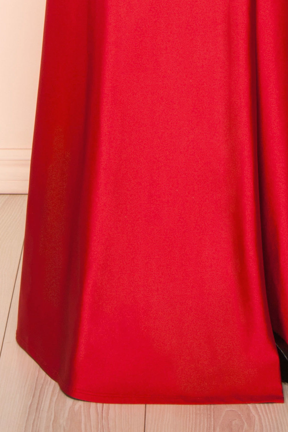 Nyra Red Mermaid Dress w/ Wrapped Bodice | Boutique 1861 bottom