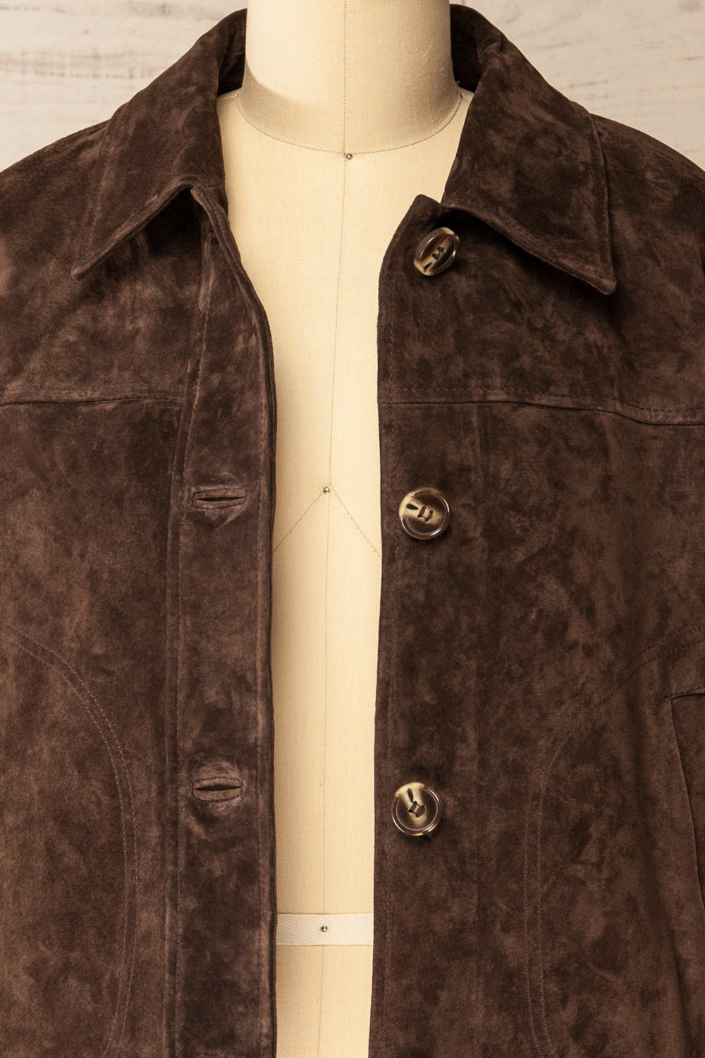 Oban Short Brown Suede Jacket | La petite garçonne open