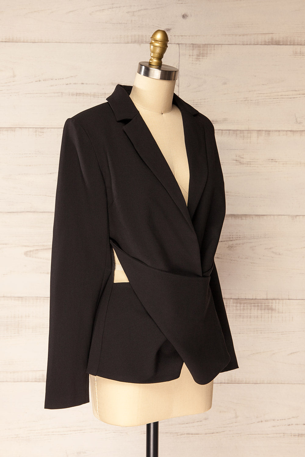 Odda Black Blazer with Cut-Out | La petite garçonne side view