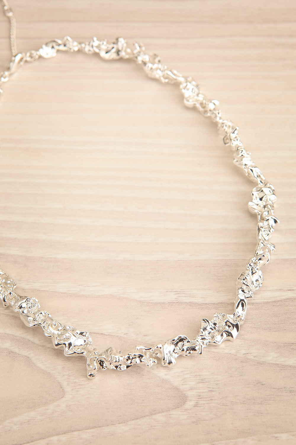 Ogmore Silver Organic Link Necklace | La petite garçonne flat view