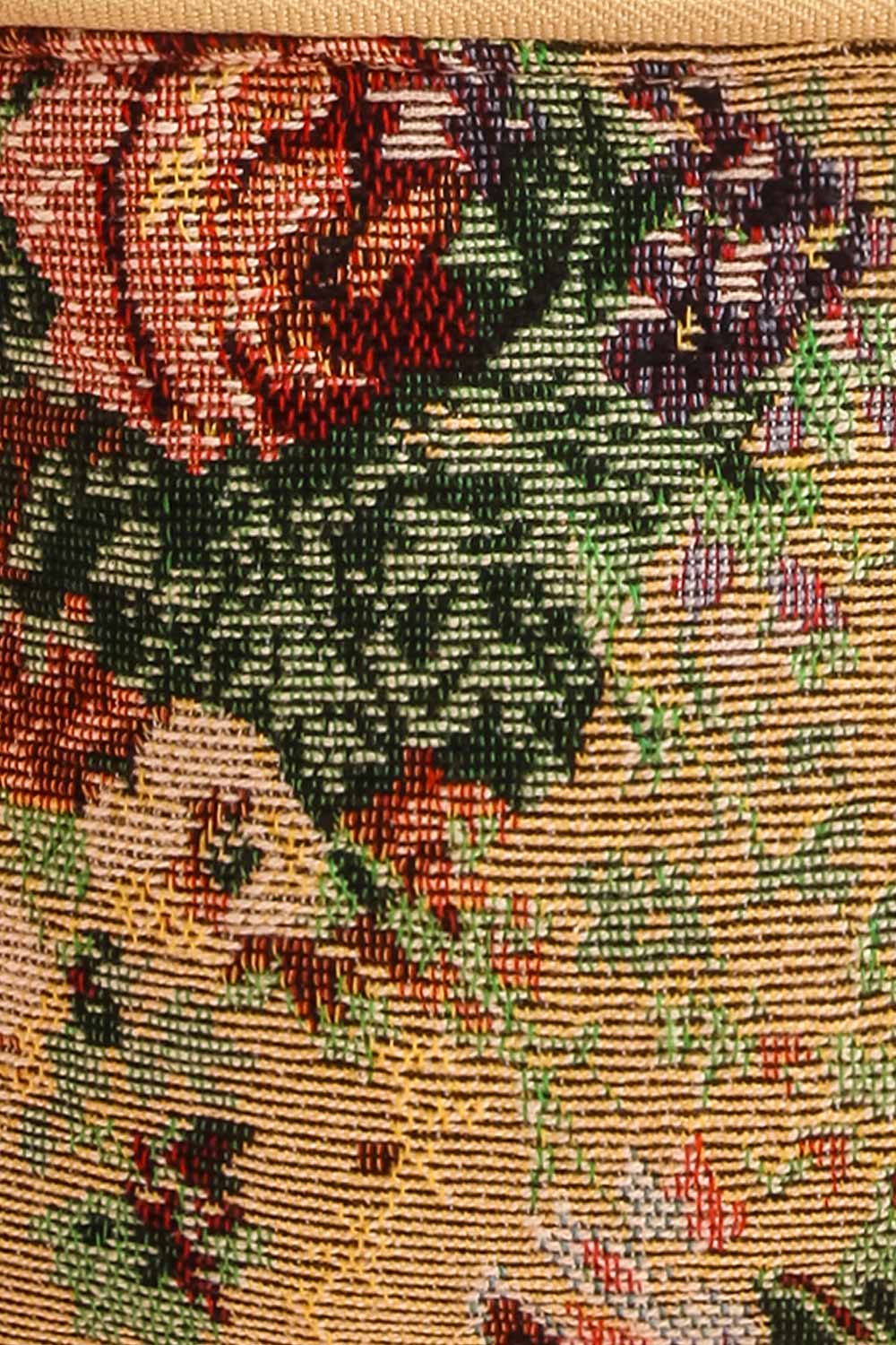 OIivette Beige Floral Jacquard Make-Up Bag | Boutique 1861 fabric
