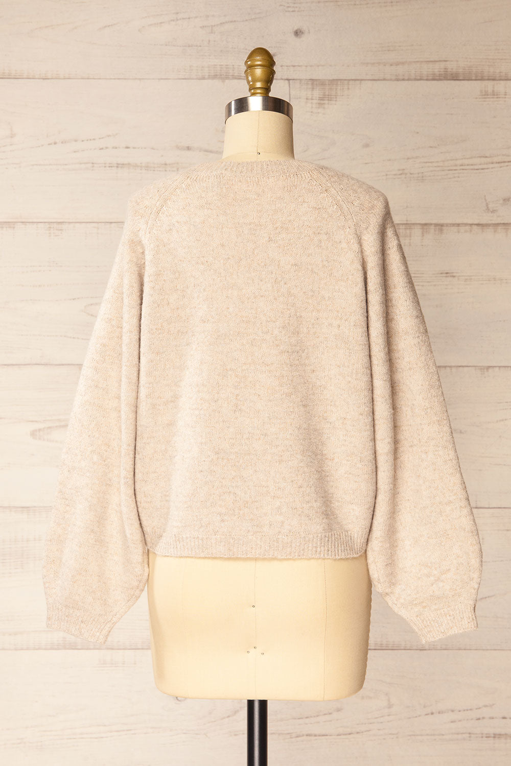 Omaha Beige Sweater with Knitted Cherries | La petite garçonne back view