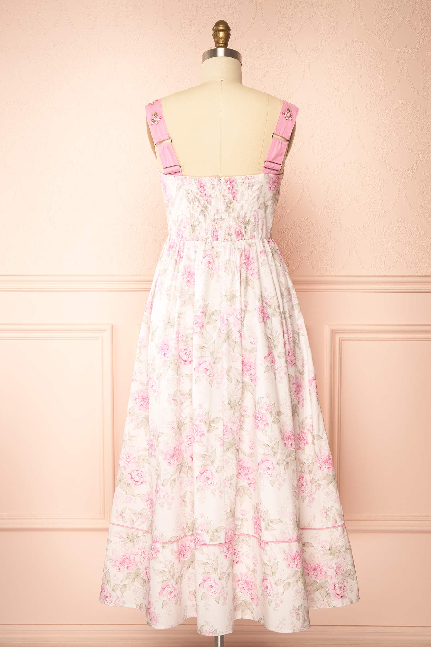 Opaline Rose | Robe Maxi Floral avec Poches