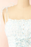 Operetta White Short Dress w/ Floral Pattern | Boutique 1861 front