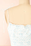 Operetta White Short Dress w/ Floral Pattern | Boutique 1861 back