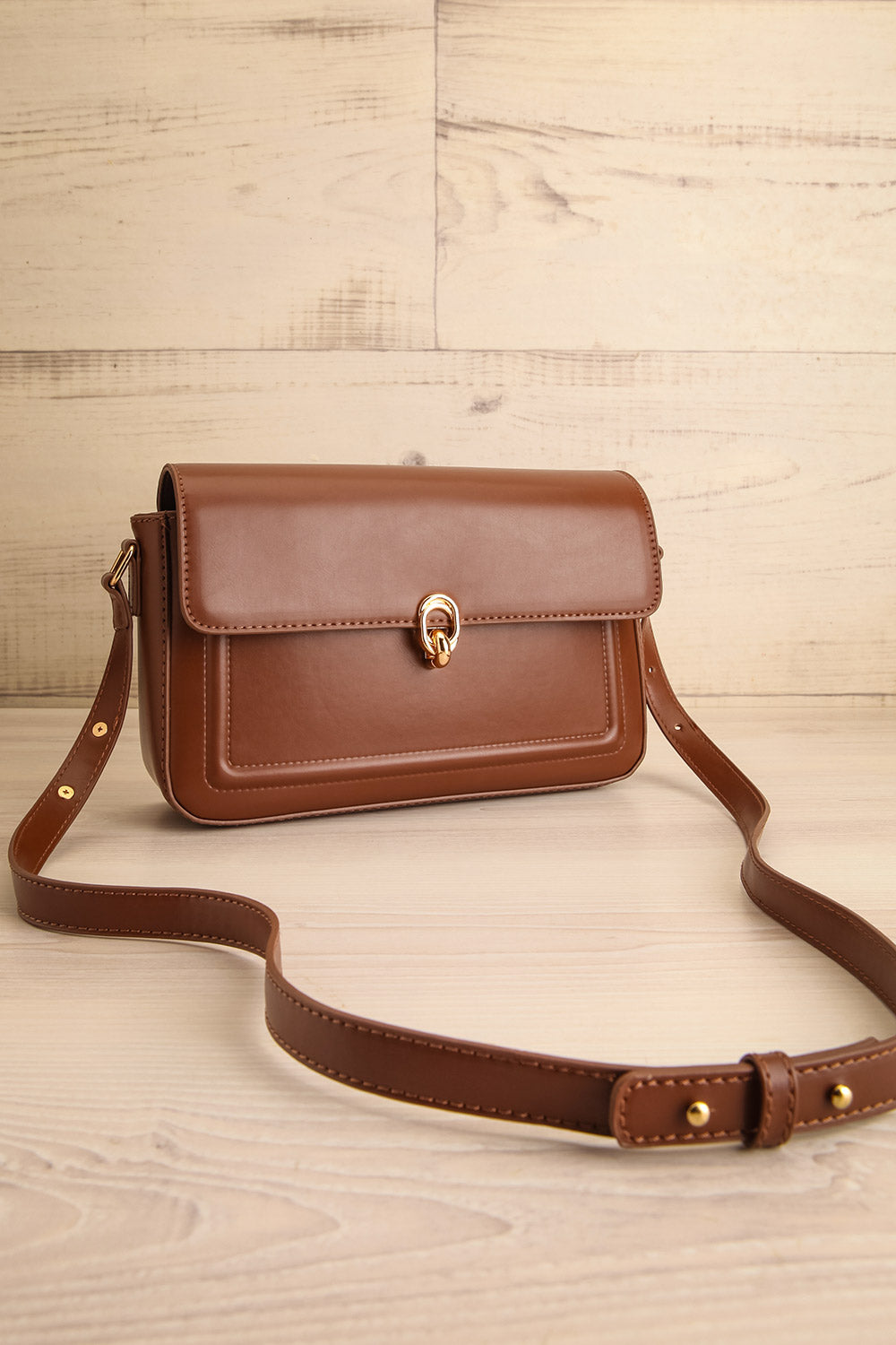 Opinion Brown Hand Bag with Adjustable Strap | La petite garçonne long strap