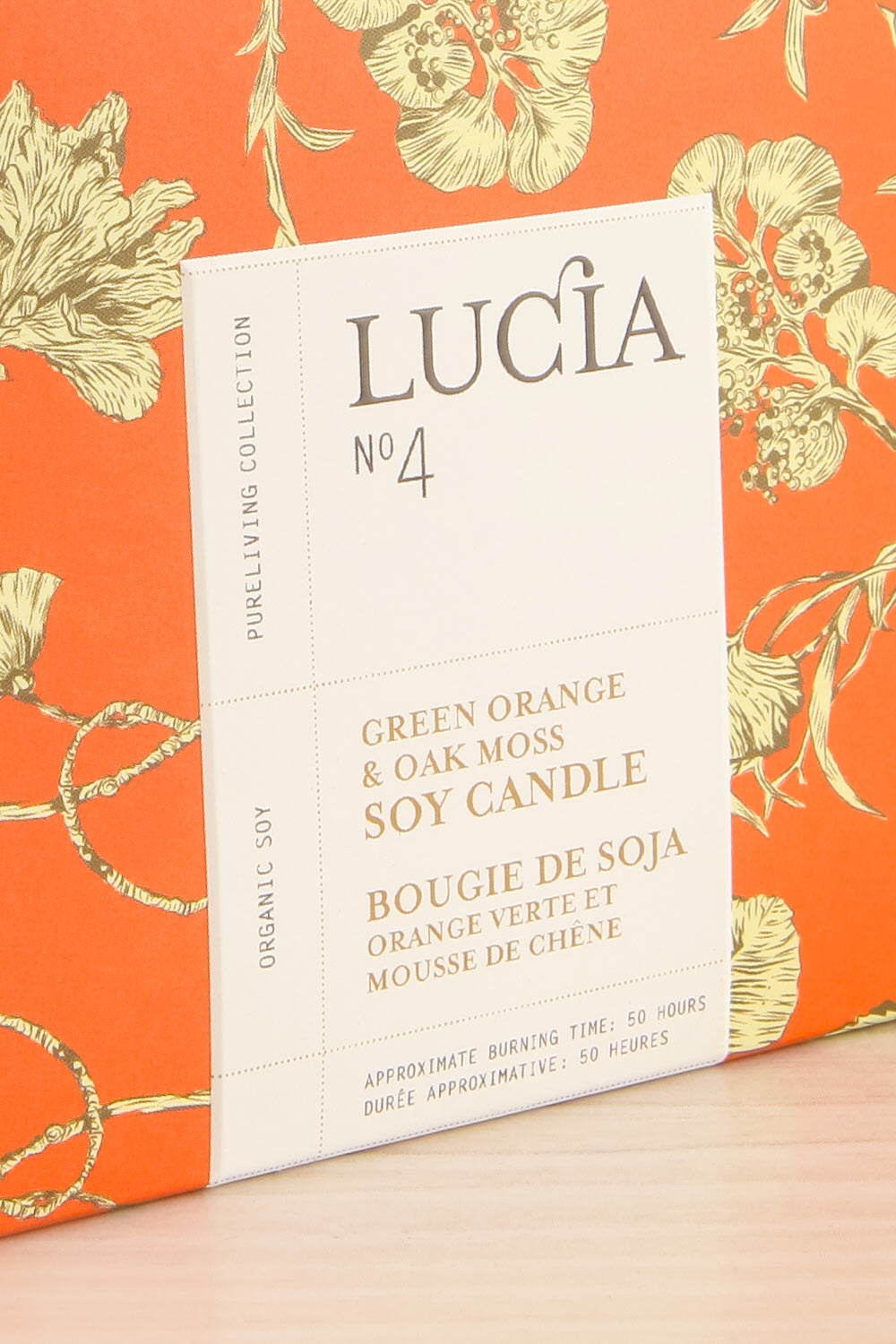 Green Orange and Oak Moss Candle by Lucia - 2 Options | Maison garçonne box close-up
