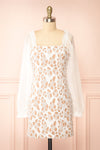 Oriane Short White Lacy Dress | Boutique 1861 front view