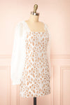 Oriane Short White Lacy Dress | Boutique 1861  side view