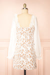 Oriane Short White Lacy Dress | Boutique 1861 back view
