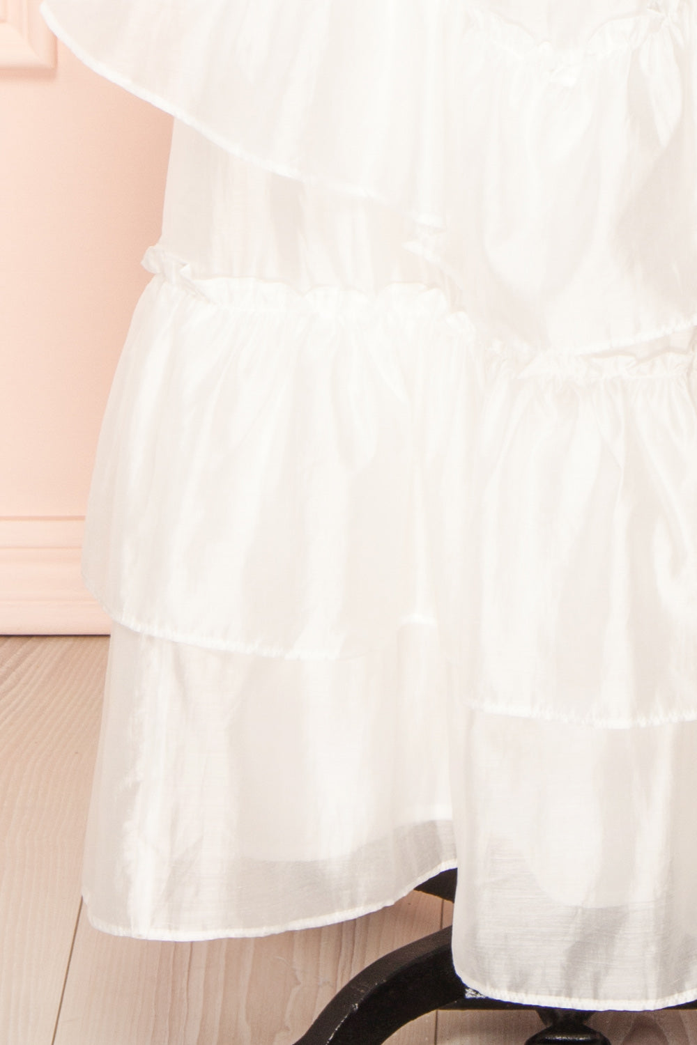 Orlaith | White Layered Maxi Dress w/ Ruffles