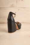 Oslaux Black High-Heeled Platform Shoes | La petite garçonne back view