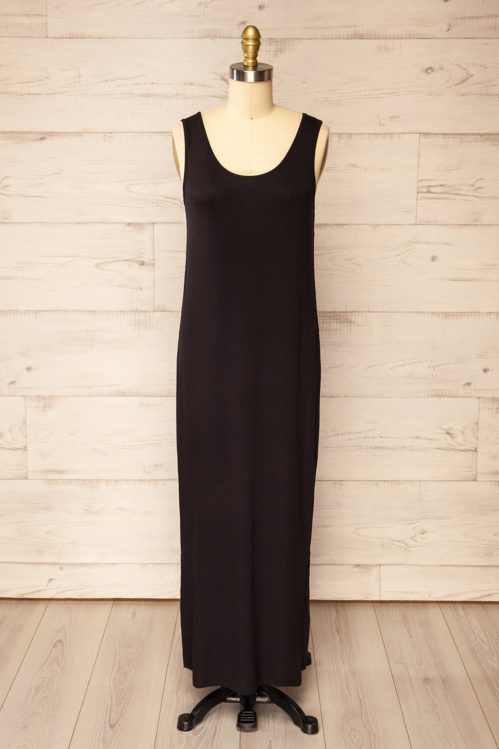sachin and babi light blue dress Oswin Black Straight Cut Jersey Maxi Dress