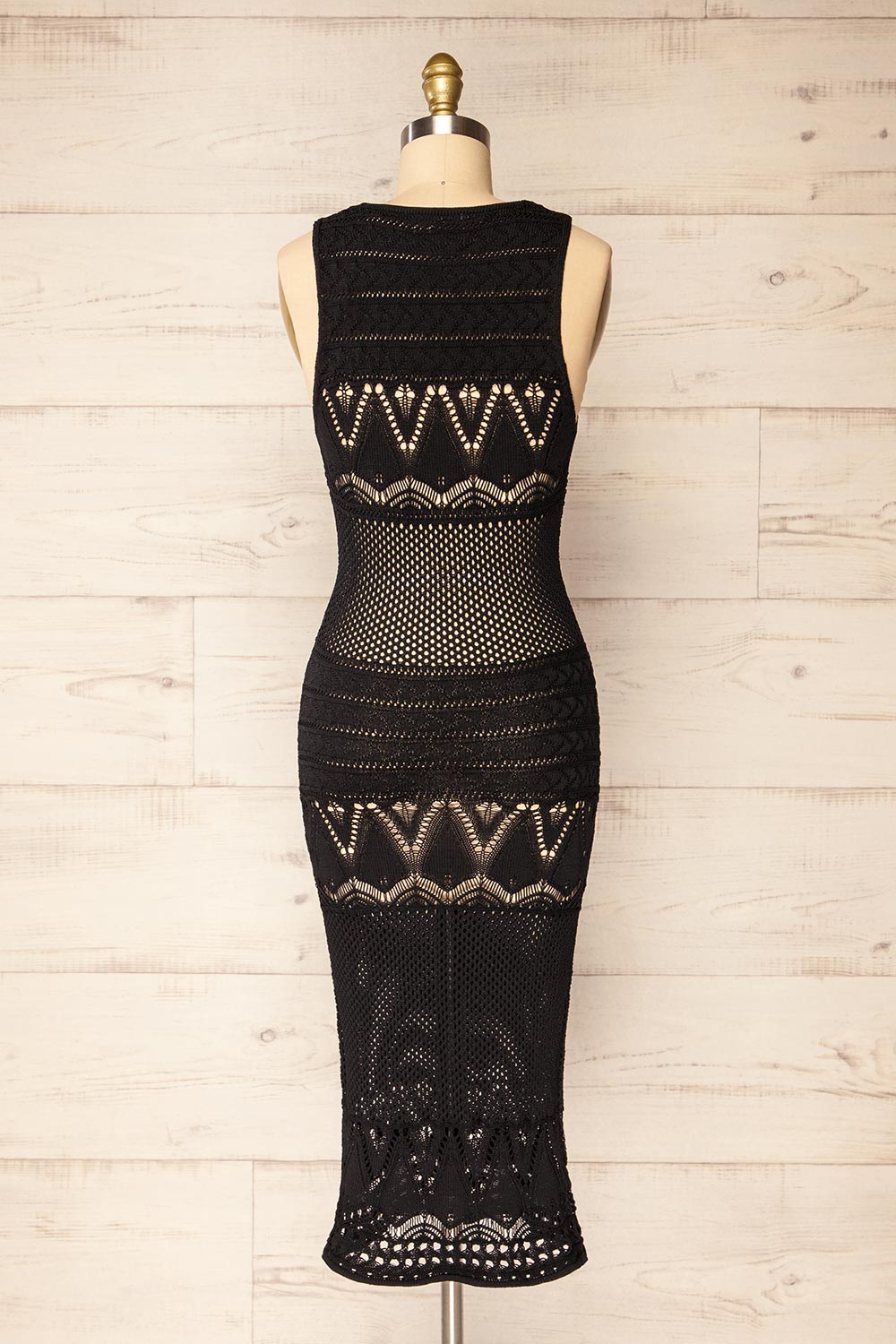 Ozma Noir | Robe Mid en Crochet