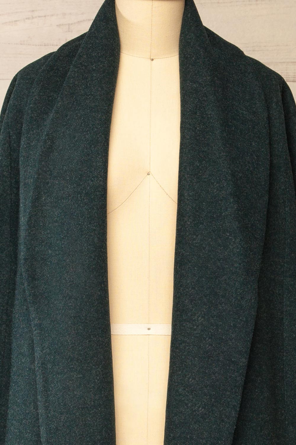 Padua Green Felt Coat w/ Belt | La petite garçonne open