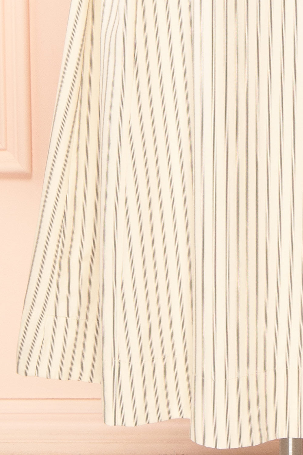 Palashi Ivory Striped Sleeveless Midi Dress with Pockets | Boutique 1861 bottom