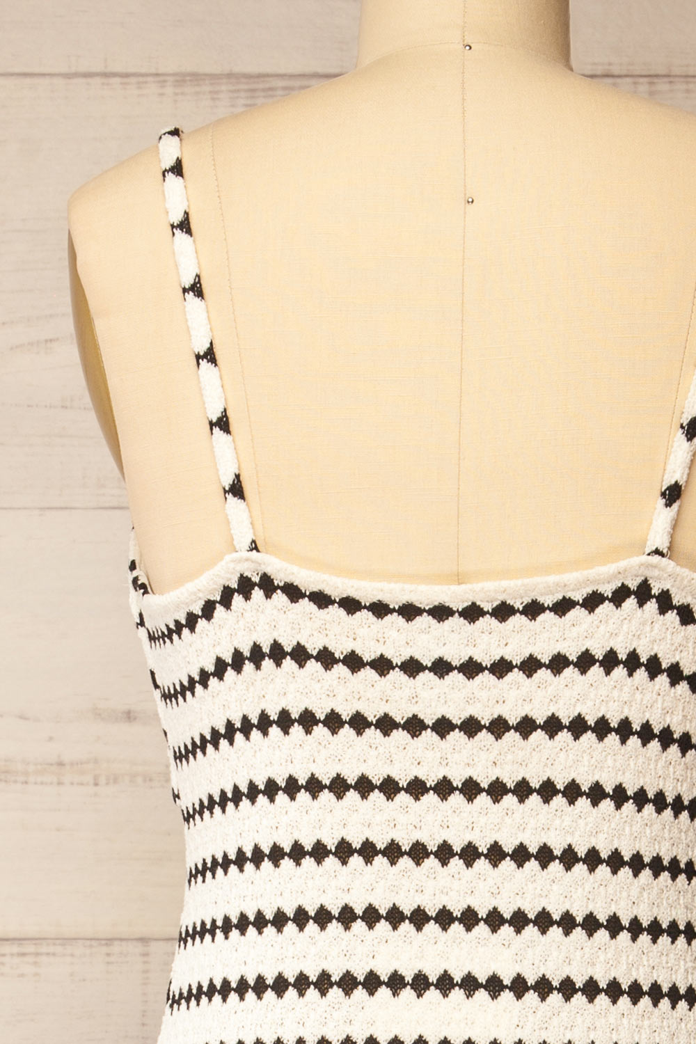 Palmdale Long Diamond-Patterned Knit Dress | La petite garçonne back