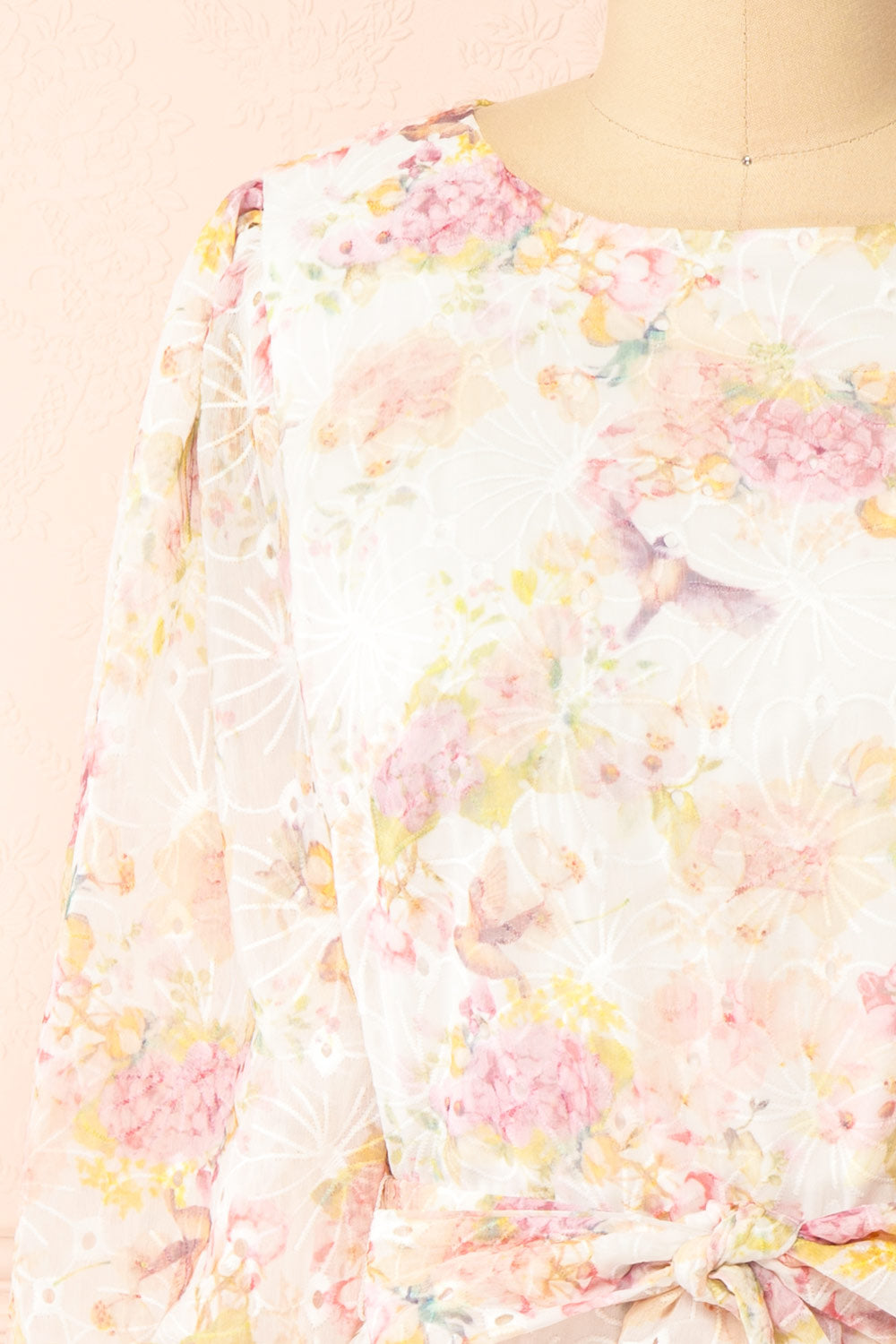 Paratina Short Openwork Floral Dress | Boutique 1861 front