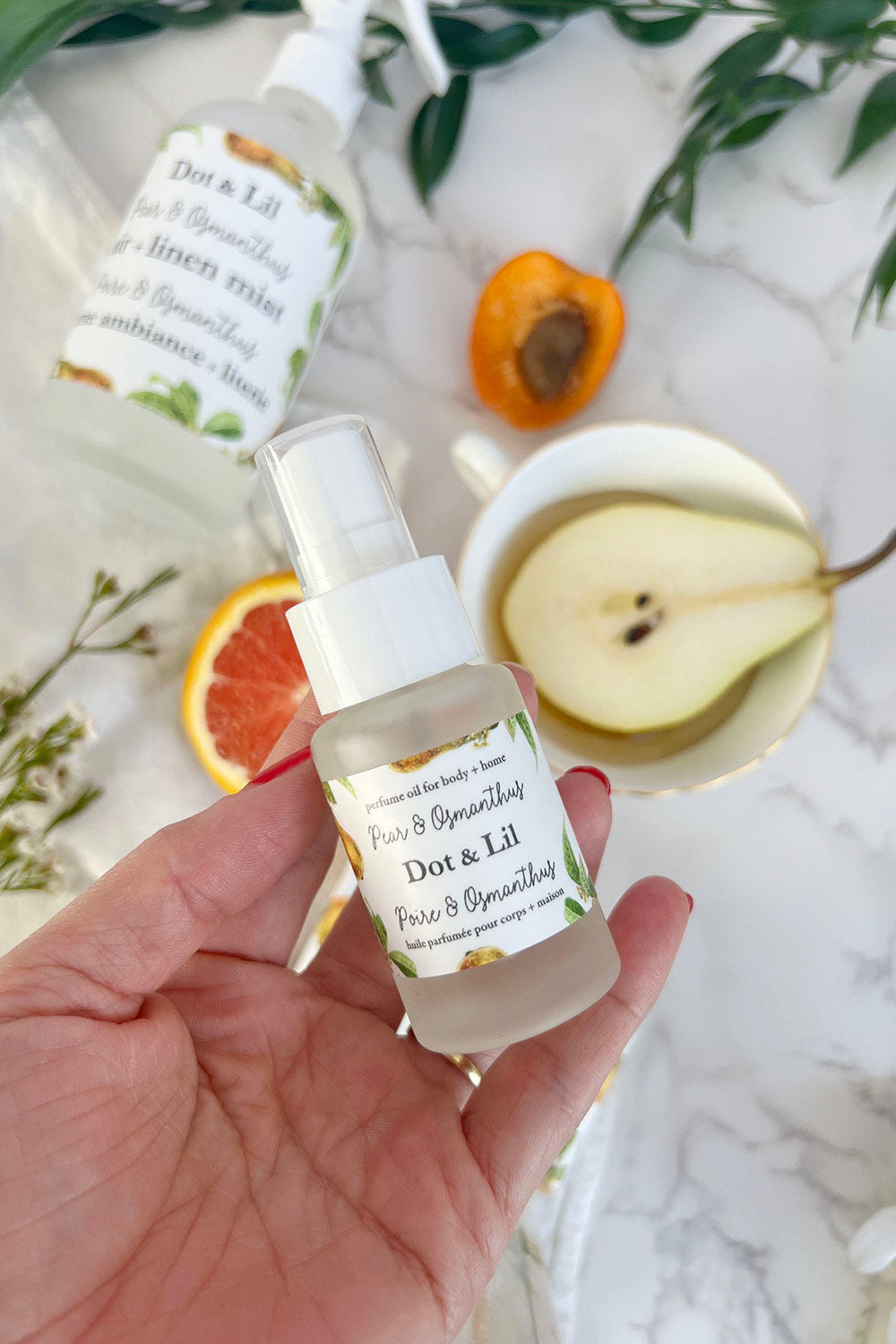 Pear and Osmanthus Perfume Oil | Maison garçonne hand