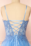 Penelope Blue Sparkling Tulle Maxi Dress | Boutique 1861 back