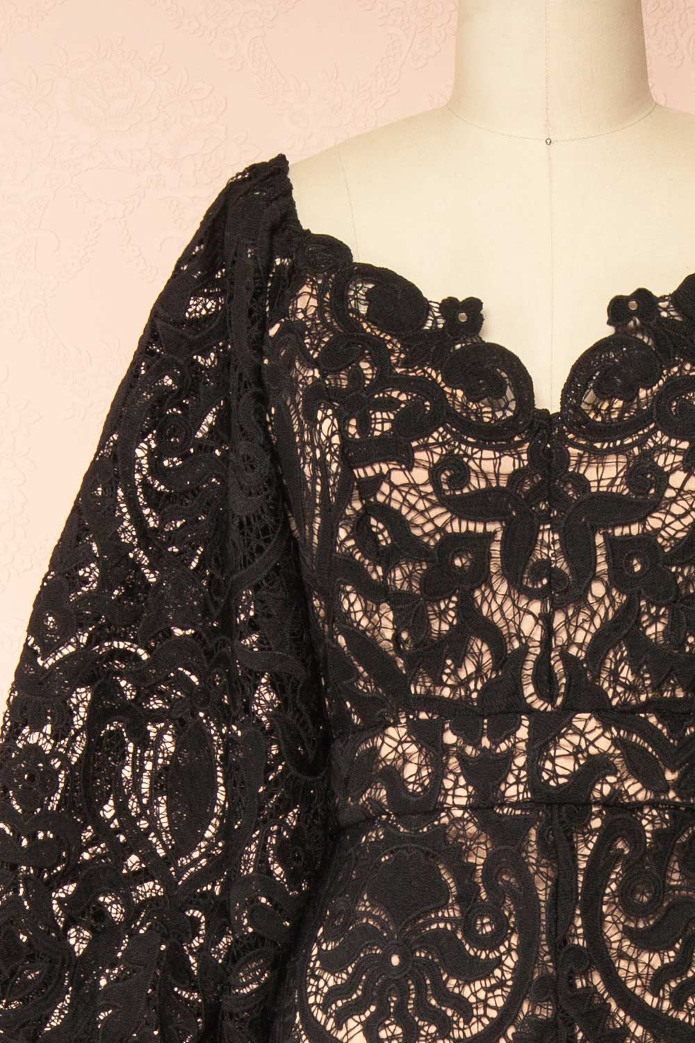 Penny Black Lace Jumpsuit with Wide-Leg | Boutique 1861 front