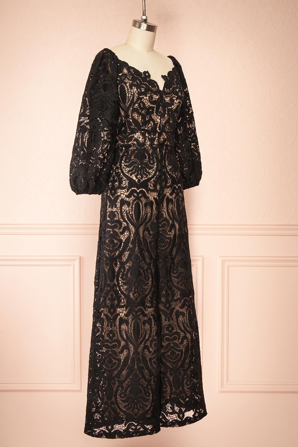 Penny Black Lace Jumpsuit with Wide-Leg | Boutique 1861 side view