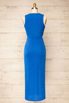 Penticton Blue Fitted Midi Dress w/ Cut-Outs | La petite garçonne back view