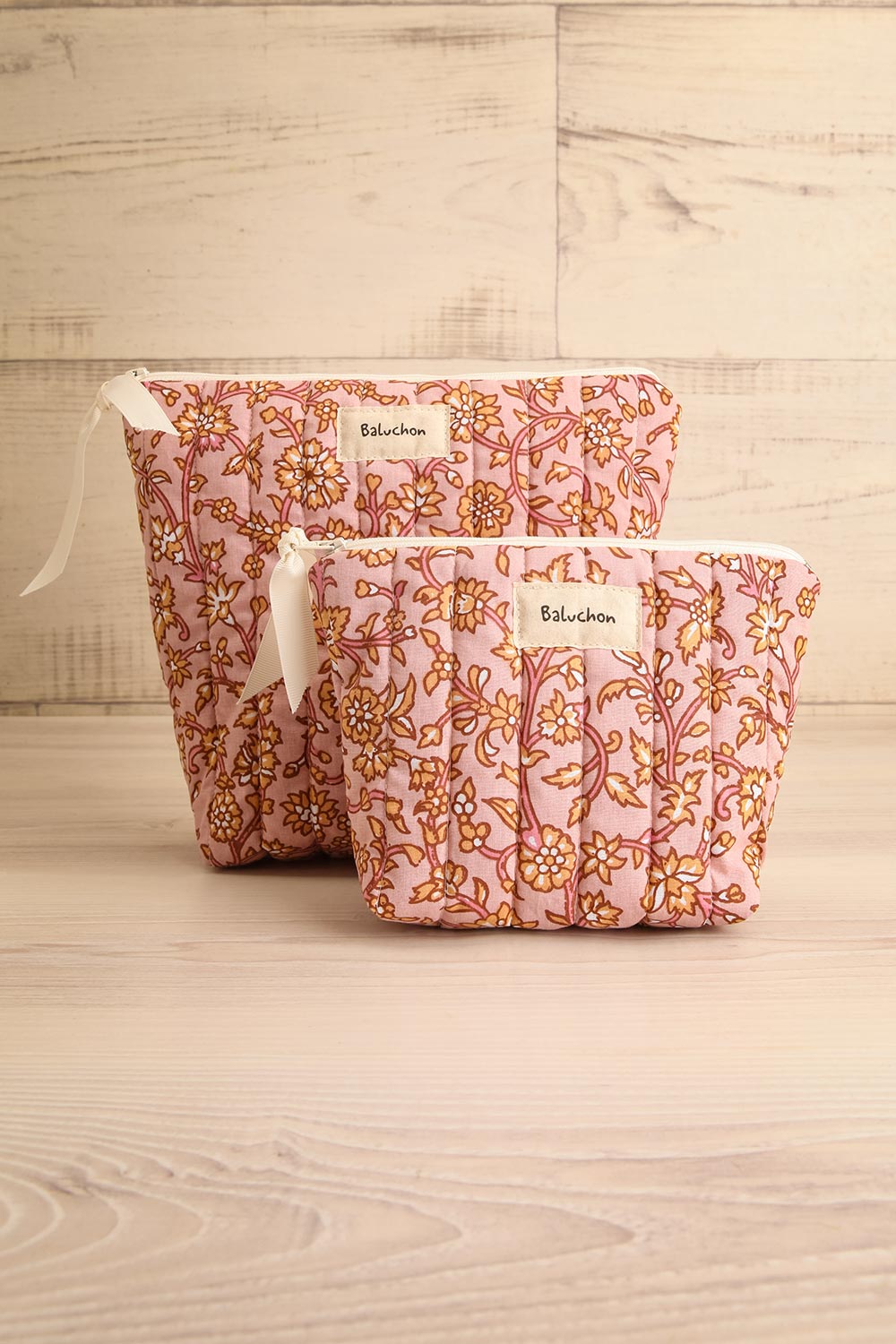 Pesanteur Pink Floral Cosmetic Bag - 2 Options | Maison garçonne both