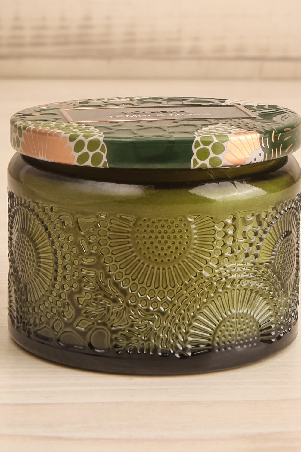 Temple Moss Small Jar Candle by Voluspa | Maison garçonne closed close-up
