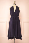 Pierrette Sleeveless Navy Midi Dress | Boutique 1861 front view