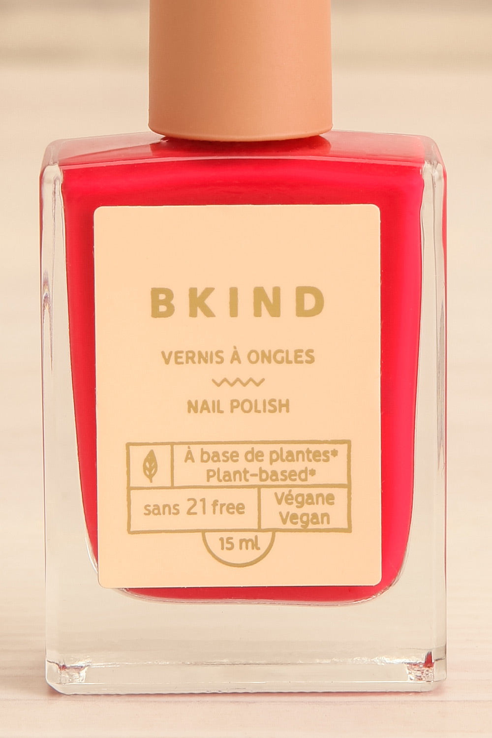 Pink Beet Latte Red Nail Polish by BKIND | Maison garçonne close-up