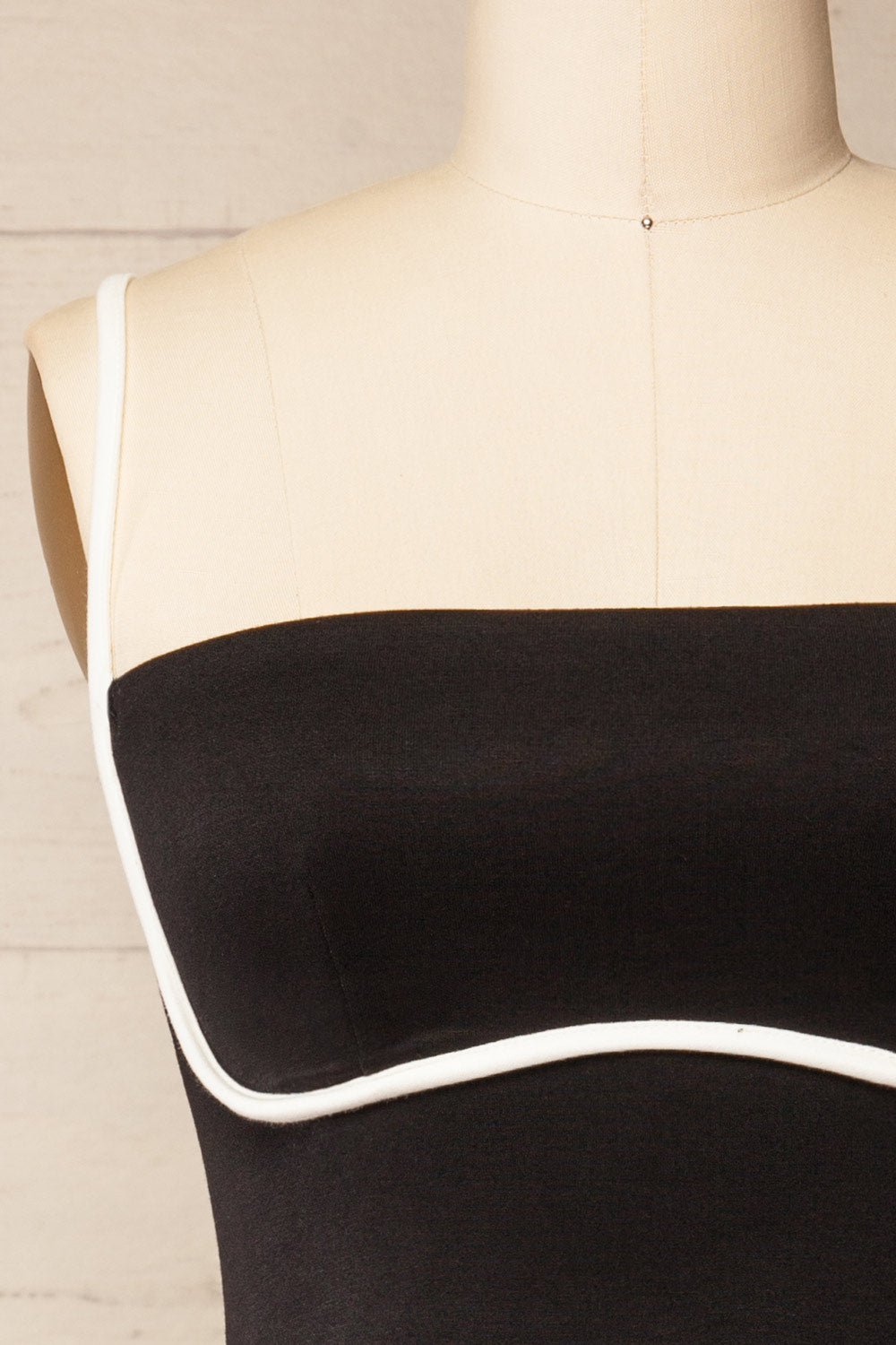 Pisang Black Mini Dress with Built in Shorts | La petite garçonne front