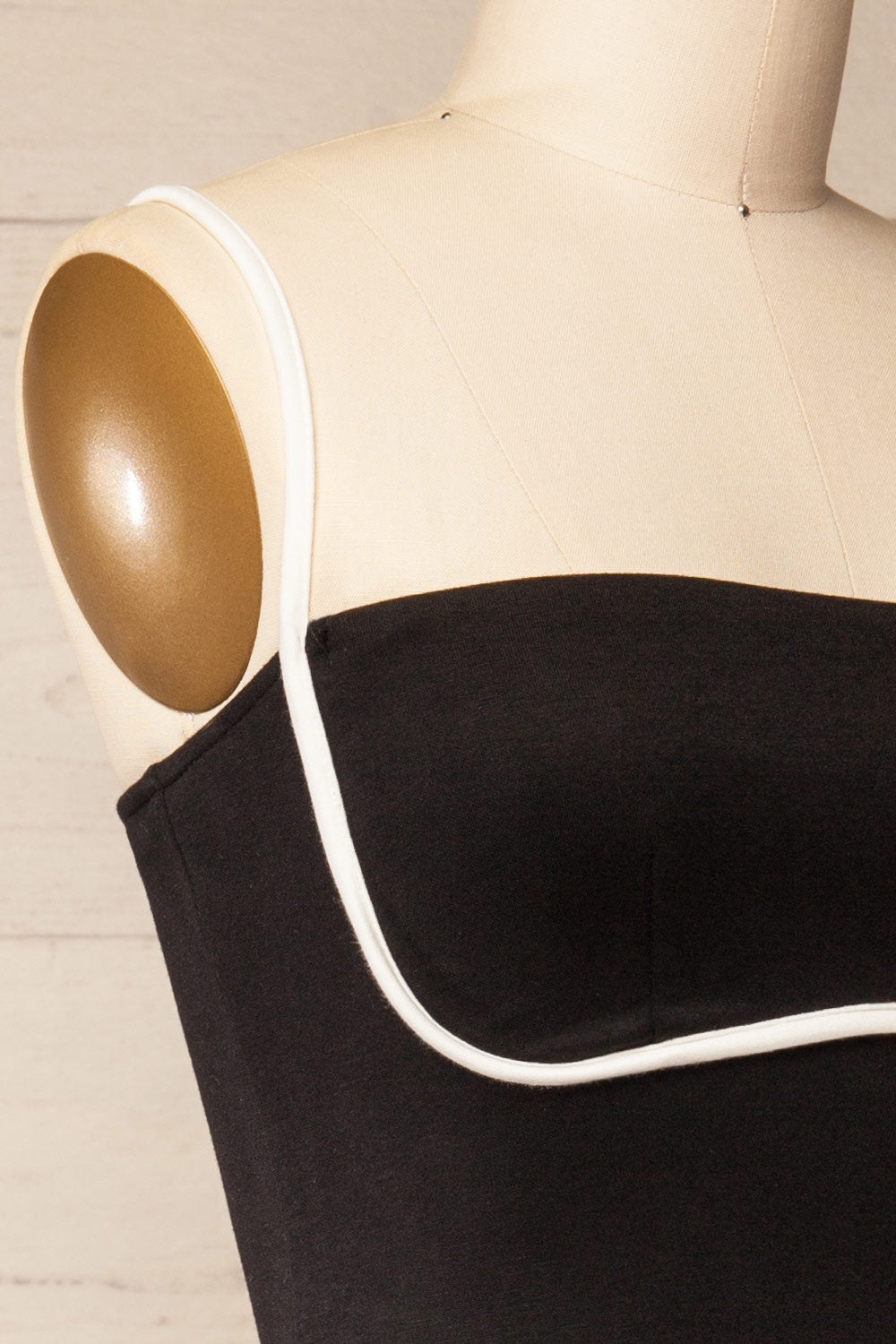 Pisang Black Mini Dress with Built in Shorts | La petite garçonne side