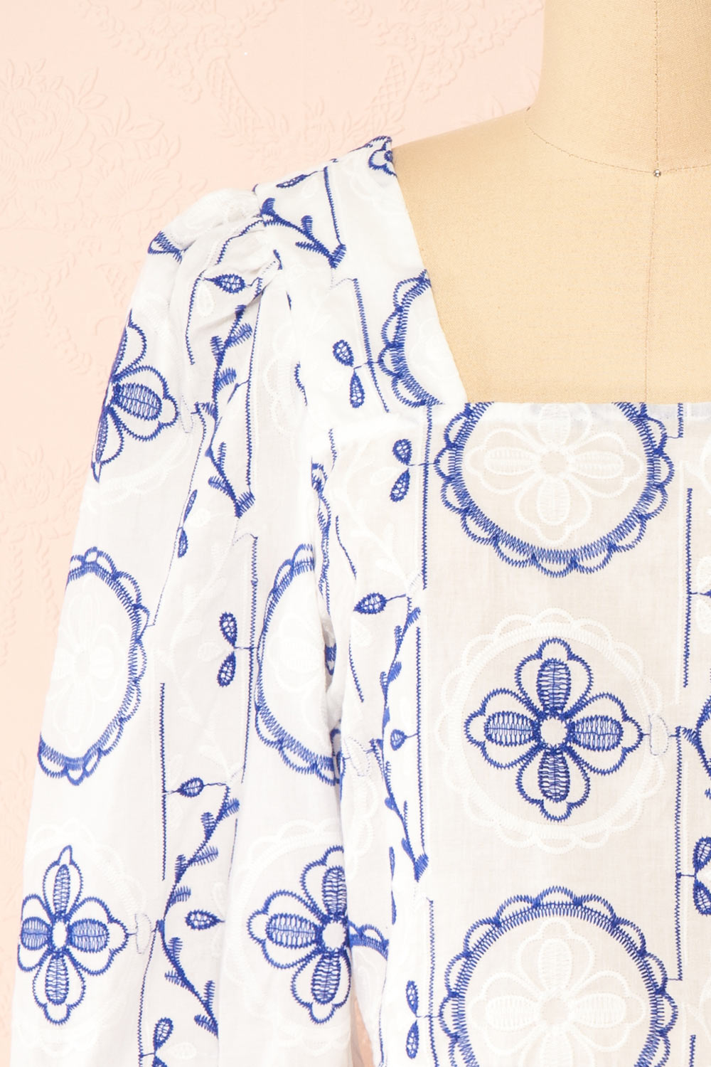 Pixy Crop Top w/ Embroidery | Boutique 1861 front