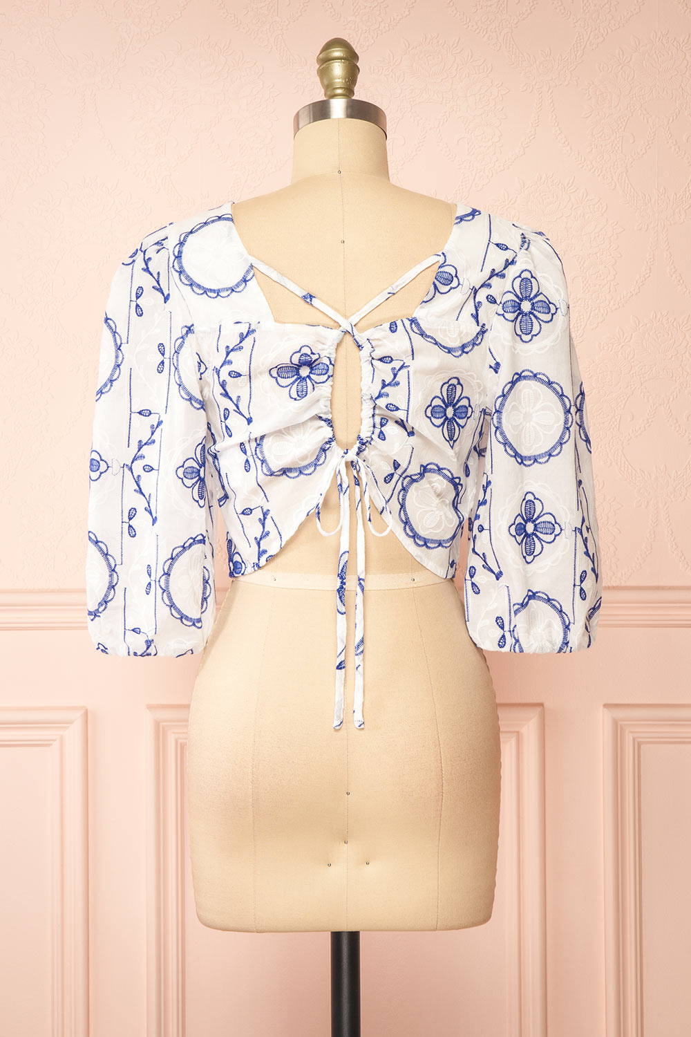 Pixy Crop Top w/ Embroidery | Boutique 1861 back view