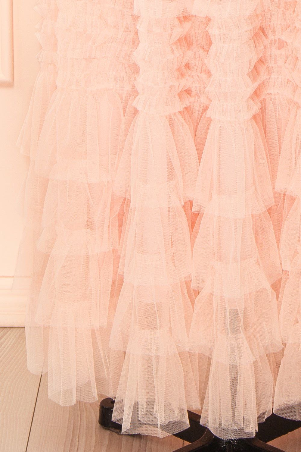 Poema Blush Tiered Tulle Maxi Skirt | Boutique 1861 bottom