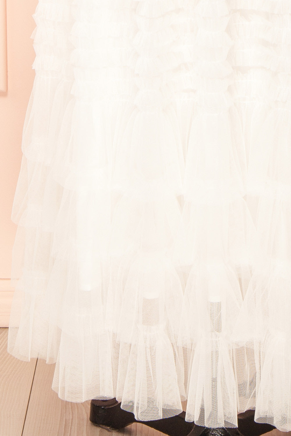 Poema White Maxi Tulle High-Waisted Skirt | Boutique 1861 bottom