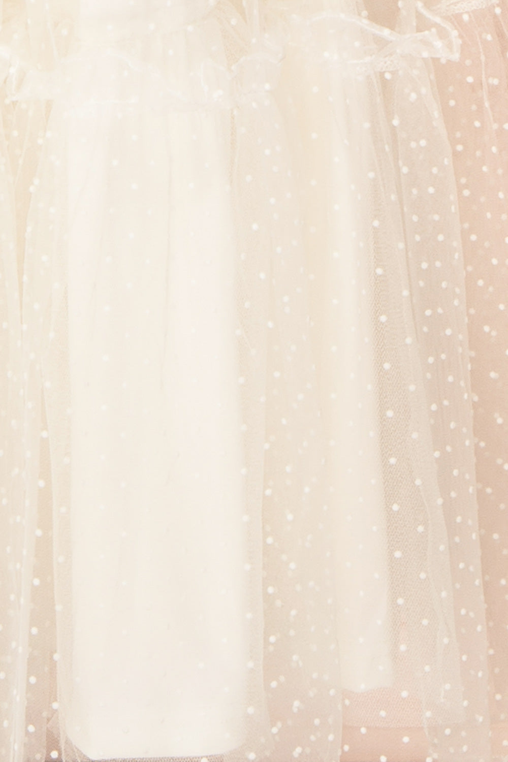 Polkarine White Tulle Maxi Dress w/ Polka Dots | Boudoir 1861 fabric