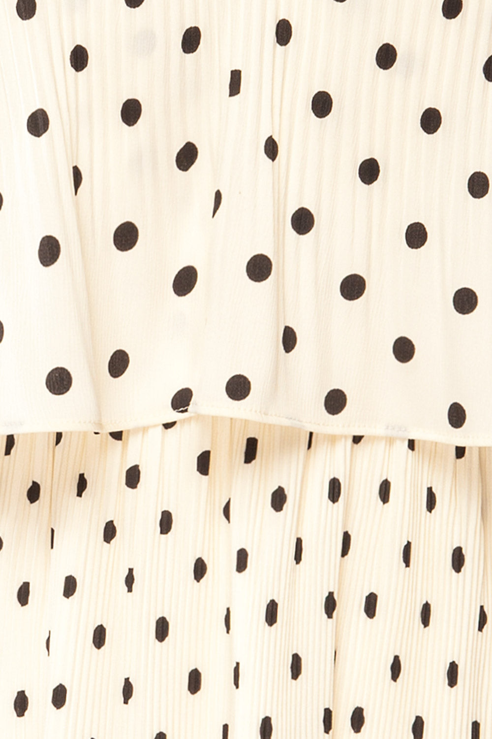 Polperro Short Pleated Polka Dot Dress | La petite garçonne fabric