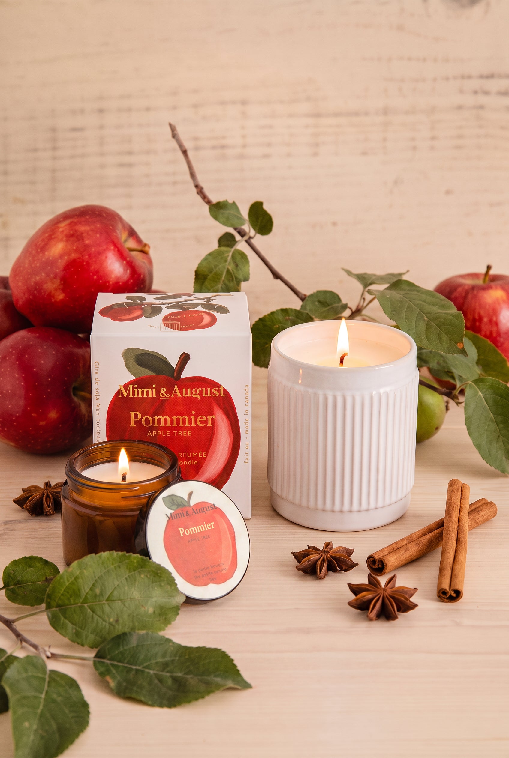 front view of Apple Tree Candle at Maison garçonne