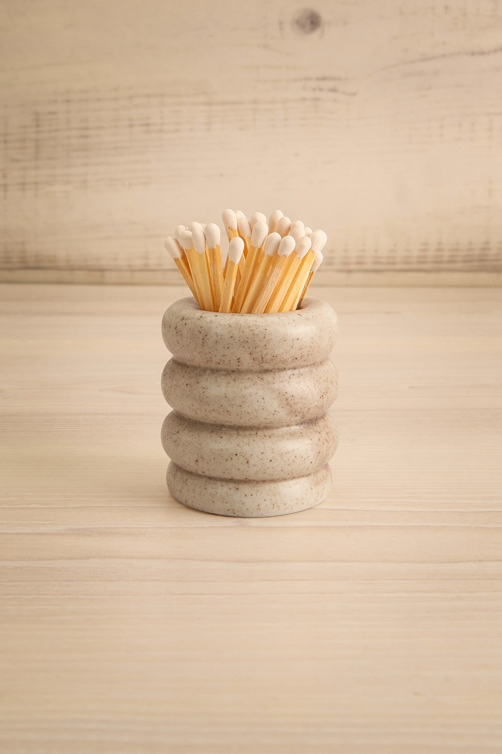 Wavy Ceramic Match Pot | Maison garçonne view