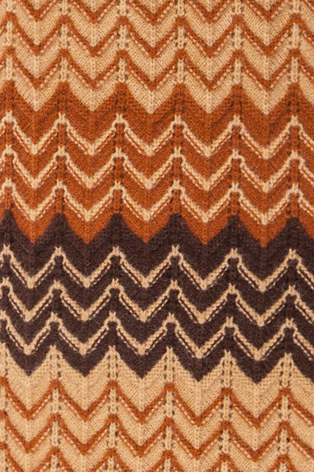 Prehevil Long Knitted Herringbone Skirt | La petite garçonne fabric