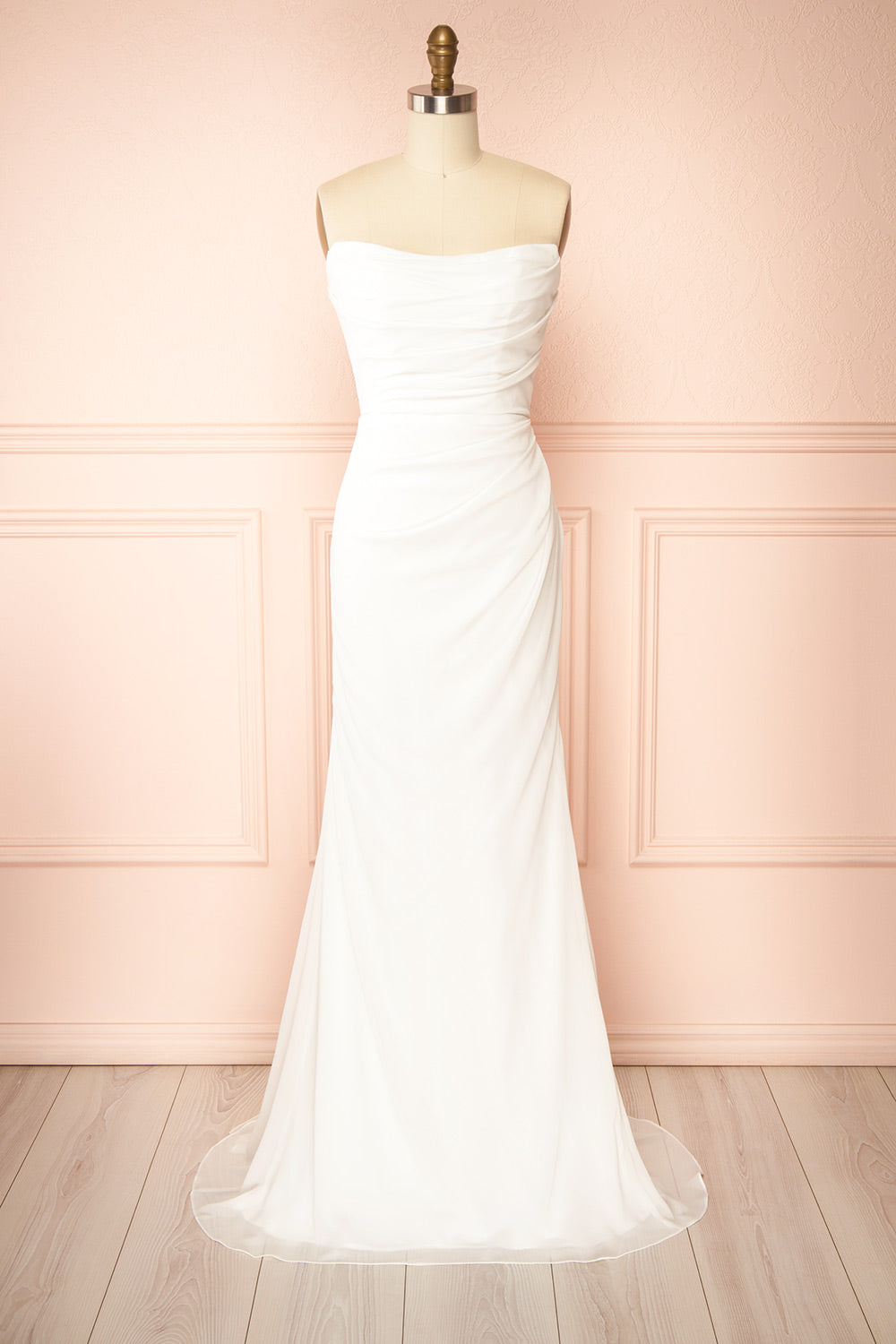 Pricille Strapless Chiffon Fitted Bridal Dress | Boudoir 1861