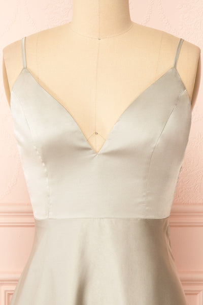 Prudence Sage Tie-Back Midi Dress | Boutique 1861 front