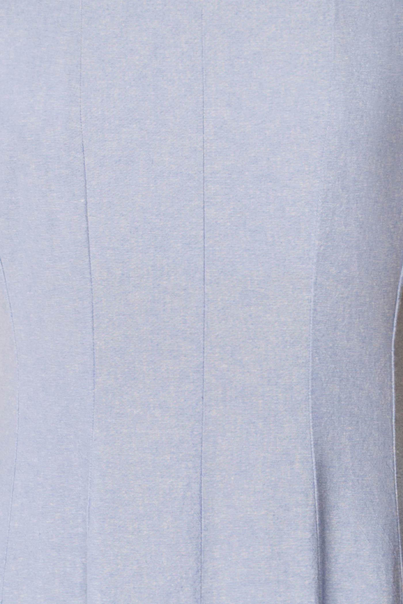 Close-up Puebla Light Blue Sleeveless Boat Neck Maxi Dress at la petite garçonne