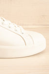 Pyree White Sneakers w/ Gold Detail | La petite garçonne sid efornt close-up