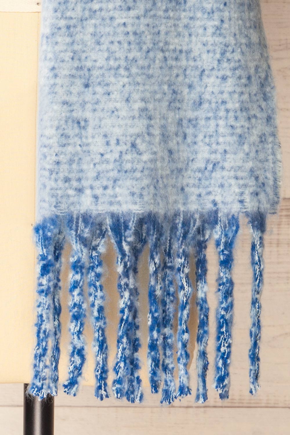 Qitap Blue Oversized Soft Knit Scarf | La petite garçonne bottom
