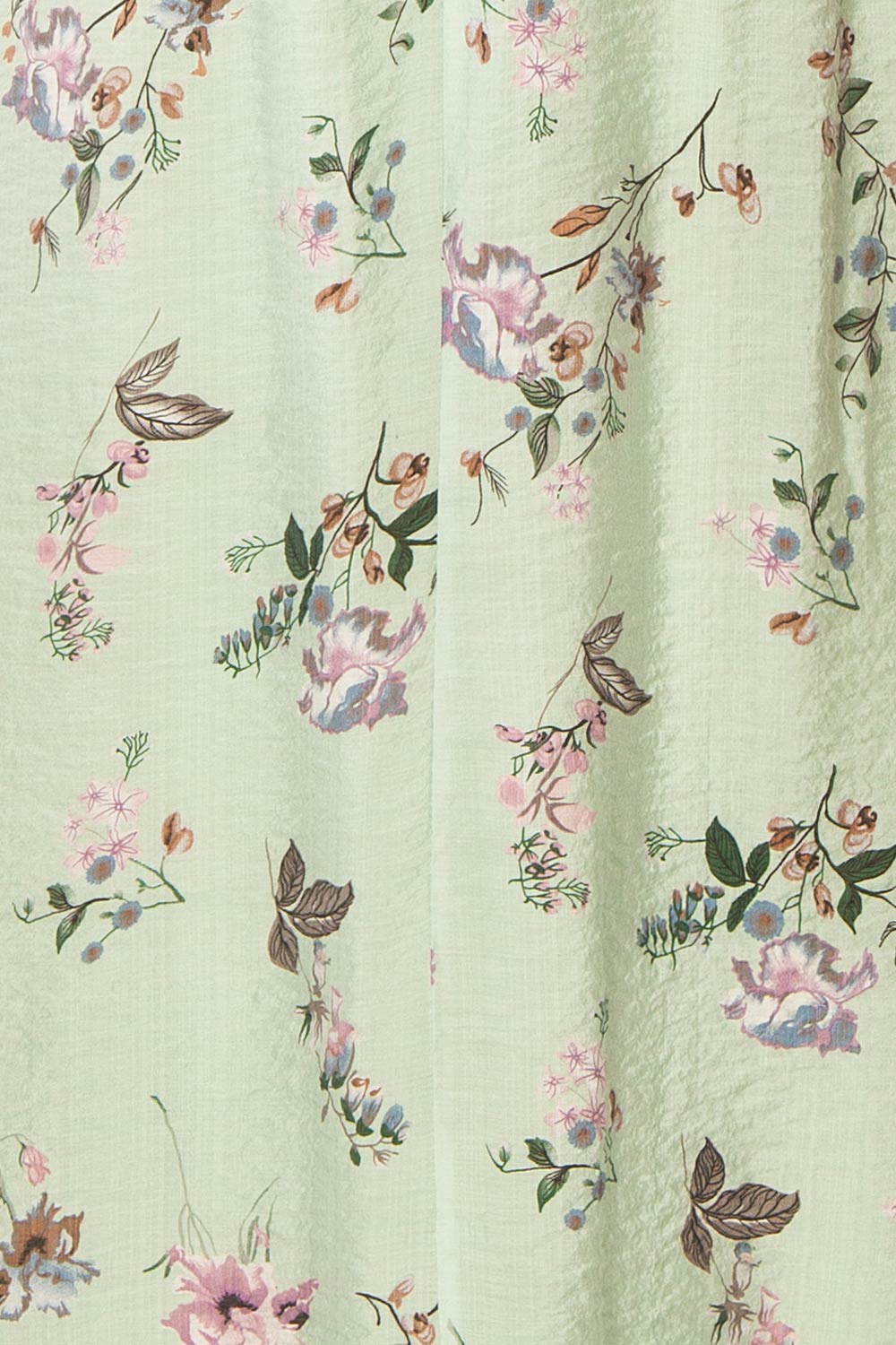 Queenie Green Floral Maxi Dress w/ Ruffled Straps | Boutique 1861 fabric 