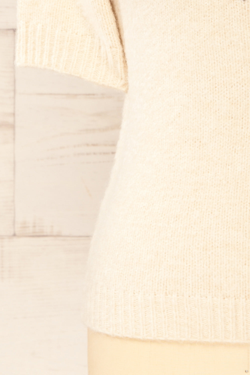 Radcliffe Embroidered Beige Knit Top | La petite garçonne bottom