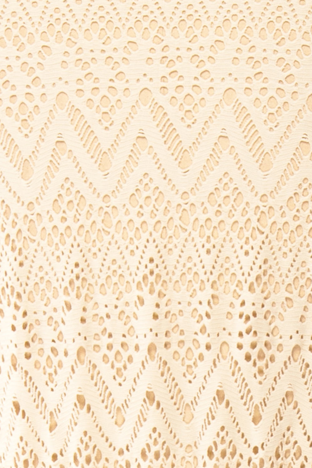 Ramira Beige Long Crochet Kimono w/ Short Sleeves | Boutique 1861 fabric